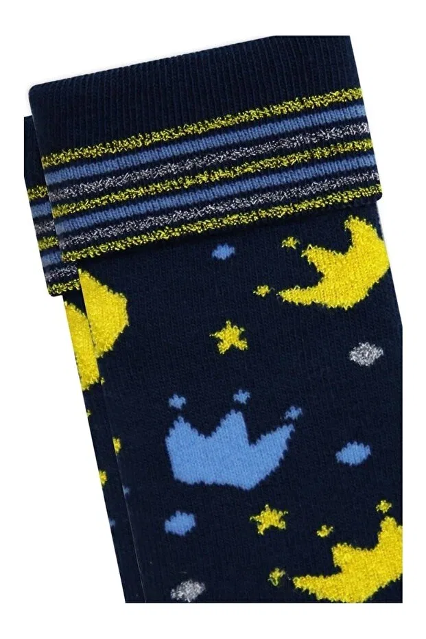 Детские пинетки для мальчиков с принтом Birthday patterned towel Semoor, Gray-Blue-Purple — фото 3