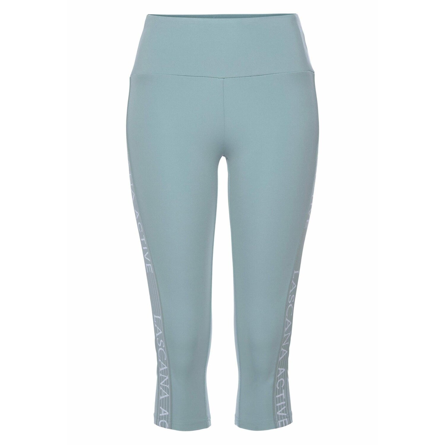 

Капри леггинсы женские LASCANA ACTIVE, зеленый серый