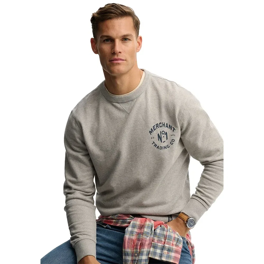 Мужской свитшот с принтом Merchant Superdry, Grey — фото 3