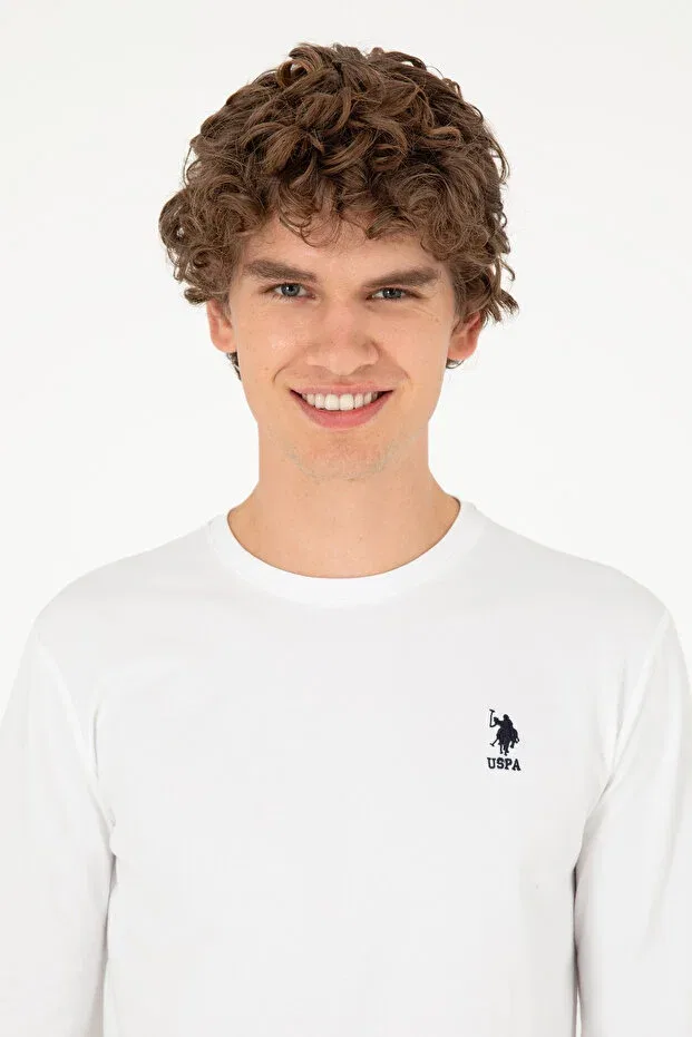 Мужские свитшот с длинным рукавом U.S. Polo Assn., White — фото 2
