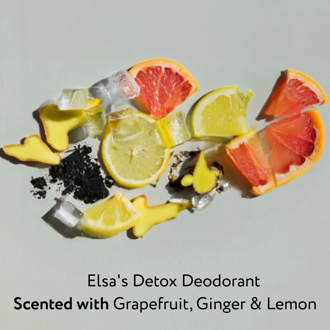 Детокс набор для подмышек, Natural Deodorant Cream and Armpit Mask, Elsa's Organic Skin Foods, 110 г, Grapefruit — фото 4