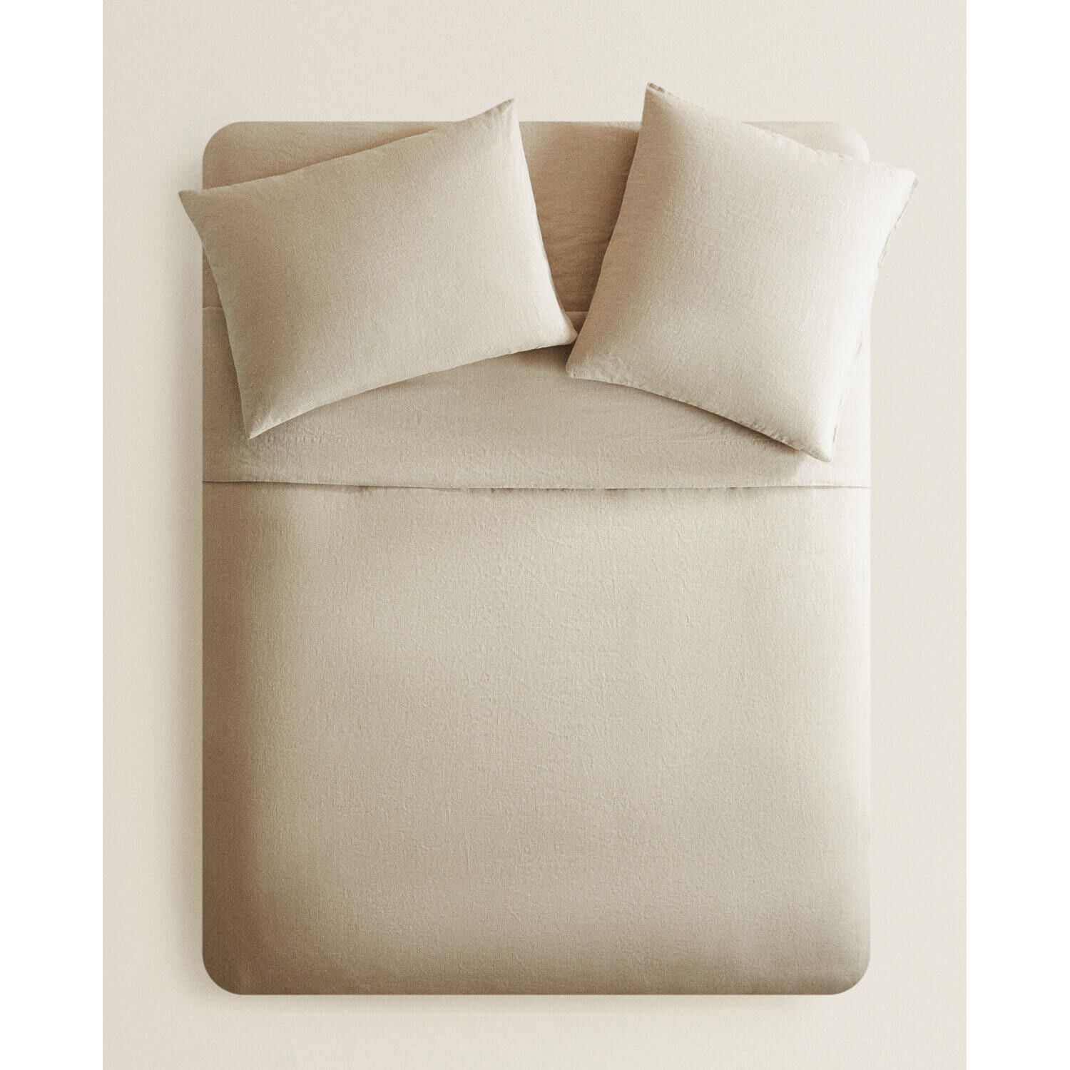 

Пододеяльник Zara Home Linen Duvet 310 г/м², светло-бежевый
