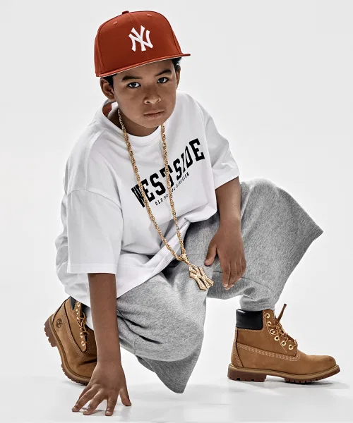 Детский комплект из куртки и брюк с логотипом Giant Fit Westside TAKEASY KIDS, White/Melange Grey — фото 4