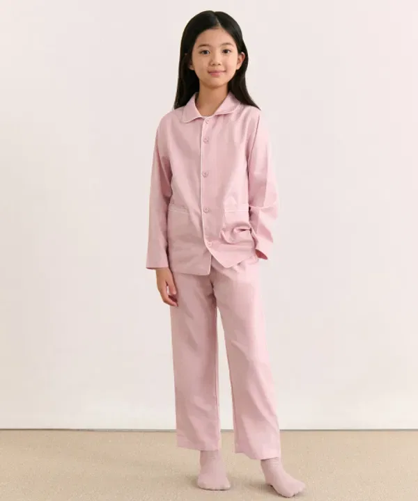 Пижама детская из хлопка и модала, Musinsa Standard Kids, розовый/белый