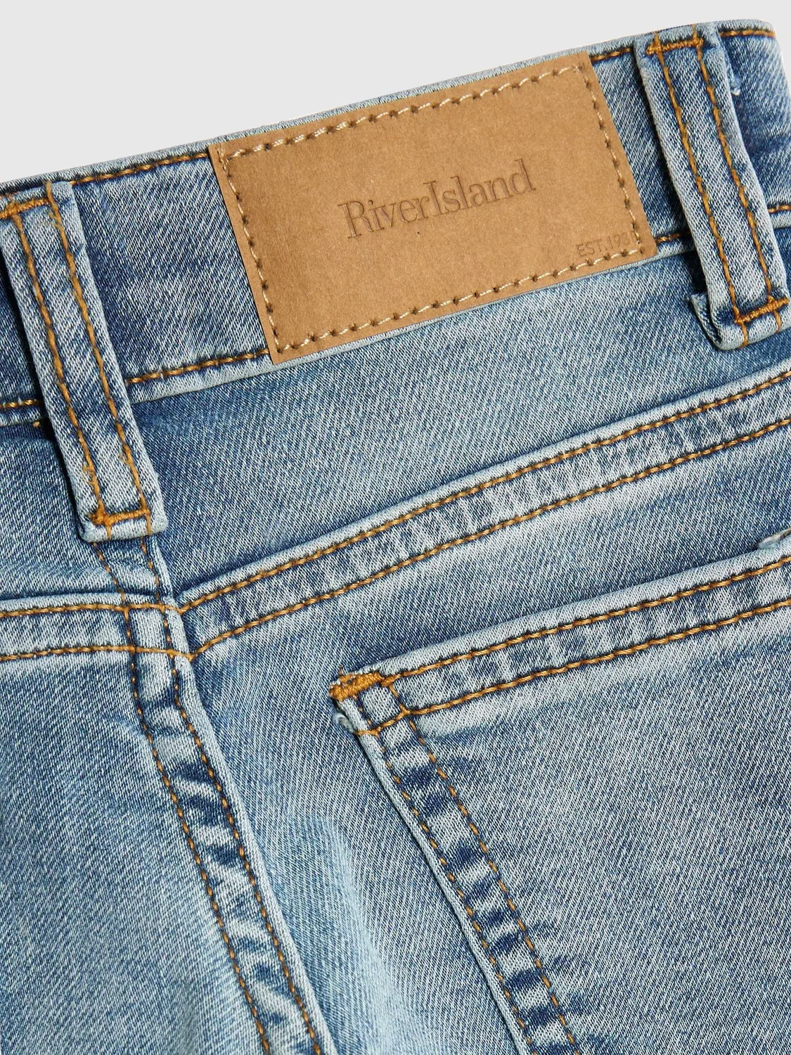 Джинсы зауженные River Island Blue для мальчиков — фото 4