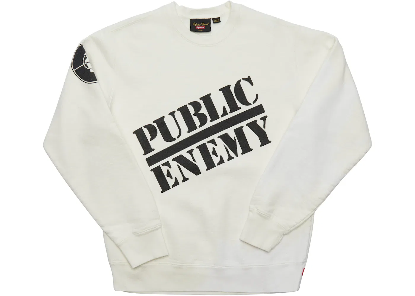 Мужской свитшот с принтом Supreme UNDERCOVER/Public Enemy, White