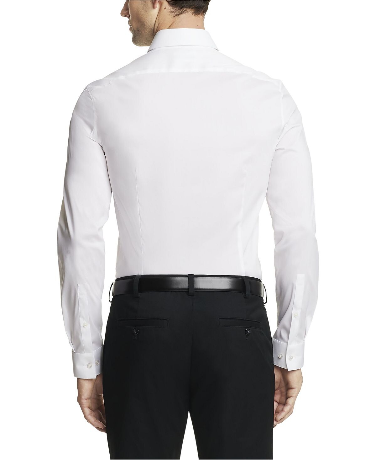 Мужская классическая рубашка extra slim fit стрейч Calvin Klein, белый — фото 3