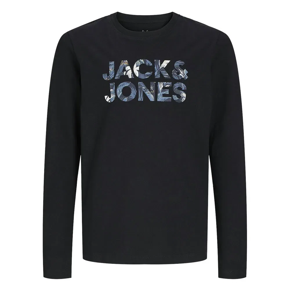 Футболка с длинным рукавом Ebryan Corp Logo Jack & Jones, черный