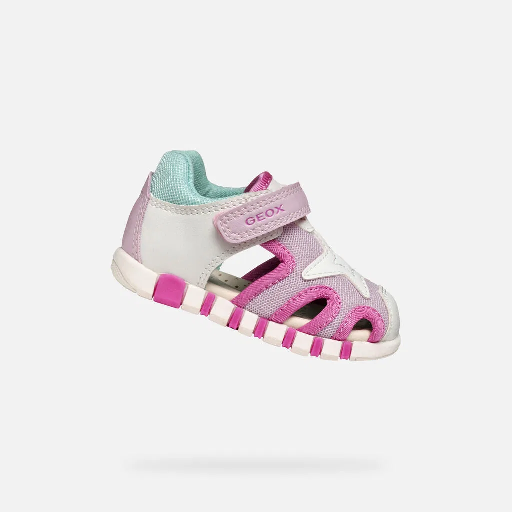Детские сандалии без застежки B Sandal Iupidoo Gir Geox, White Fuchsia