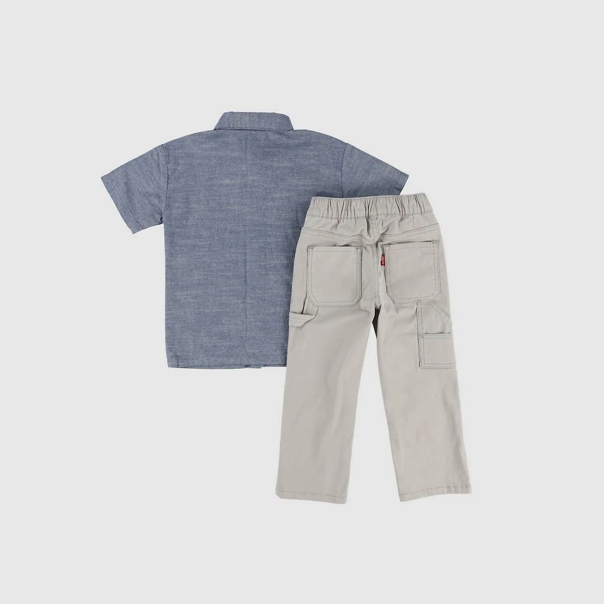 Комплект из рубашки и брюк из шамбре для мальчиков 2-4 лет Levi's, Blue Chambray - Blue — фото 2