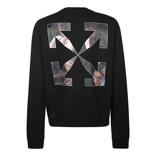 

Толстовка fw20 caravaggio angel printing sweater men black Off-White, черный