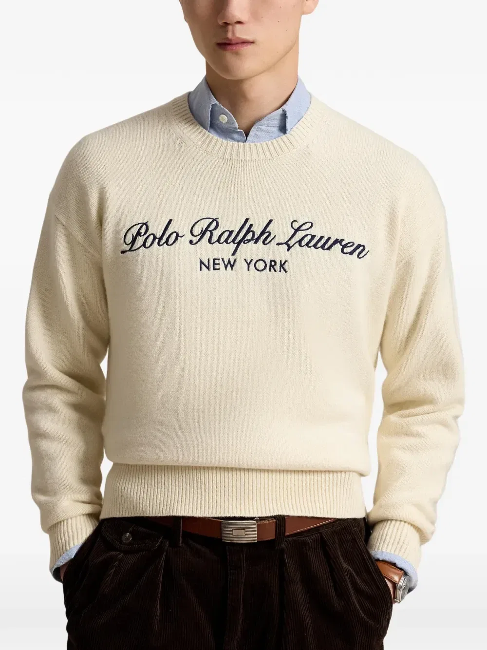 Толстовка с вышитым логотипом Polo Ralph Lauren, бежевый — фото 3