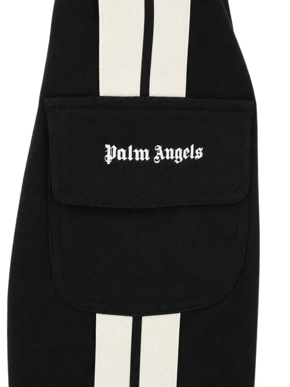 Брюки карго с лампасами и логотипом Palm Angels Kids, черный — фото 3