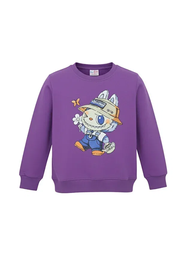 Детская толстовка для девочек с принтом Crassi, Purple