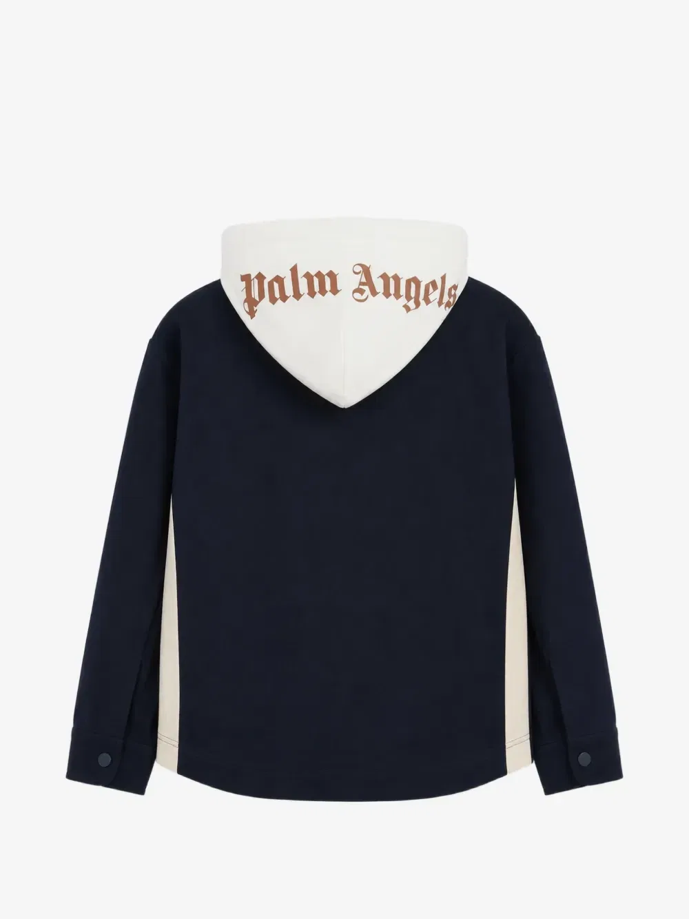 Толстовка с капюшоном, с логотипом и вставками Palm Angels Kids, синий — фото 2