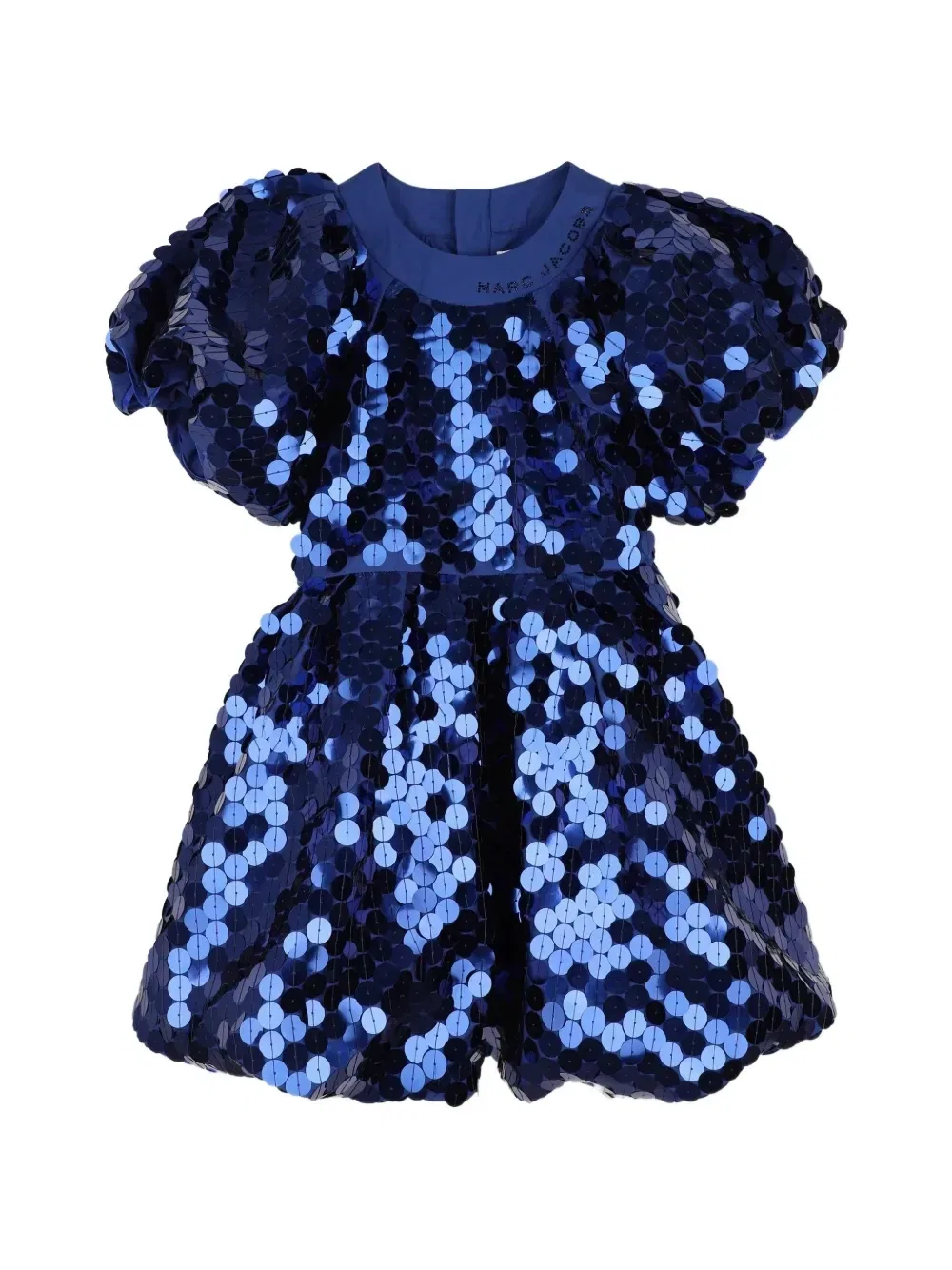 Платье с объемным рукавами и пайетками Marc Jacobs Kids, синий