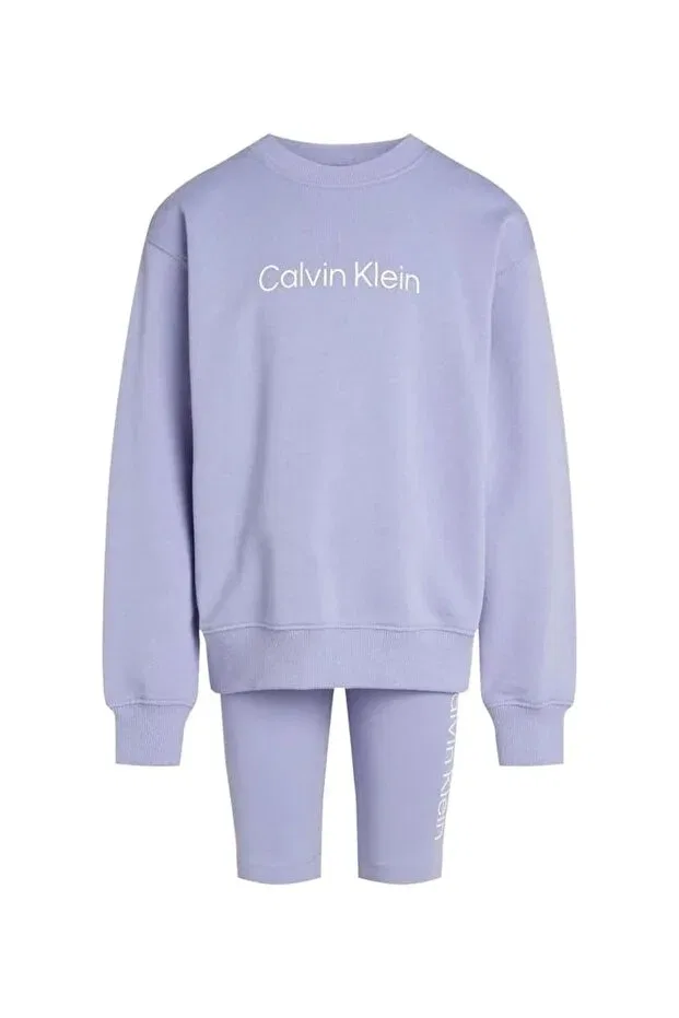 Детский комплект шорт для девочек хлопковый Calvin Klein, Light Purple — фото 3
