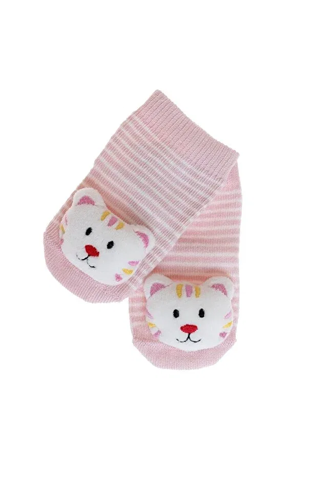 Детские носки для девочек с принтом Ebebek Hello Baby, Pink