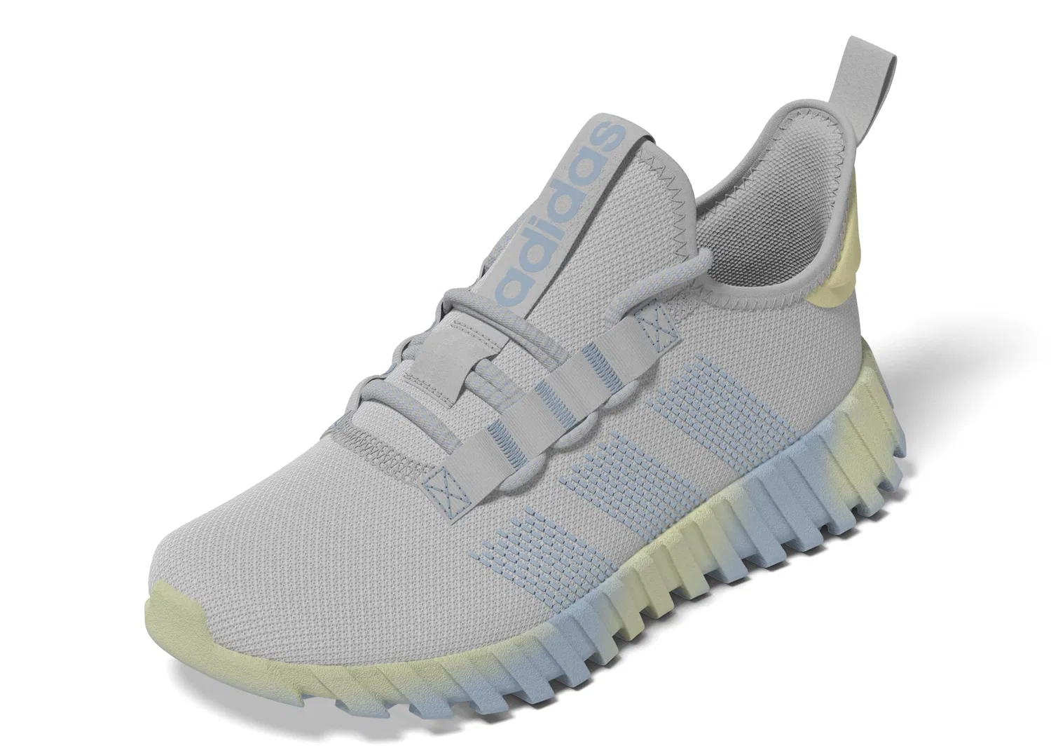 Детские кроссовки для девочек с верхом из текстиля и синтетики Kaptir Flow Adidas, Grey Blue Powder Yellow