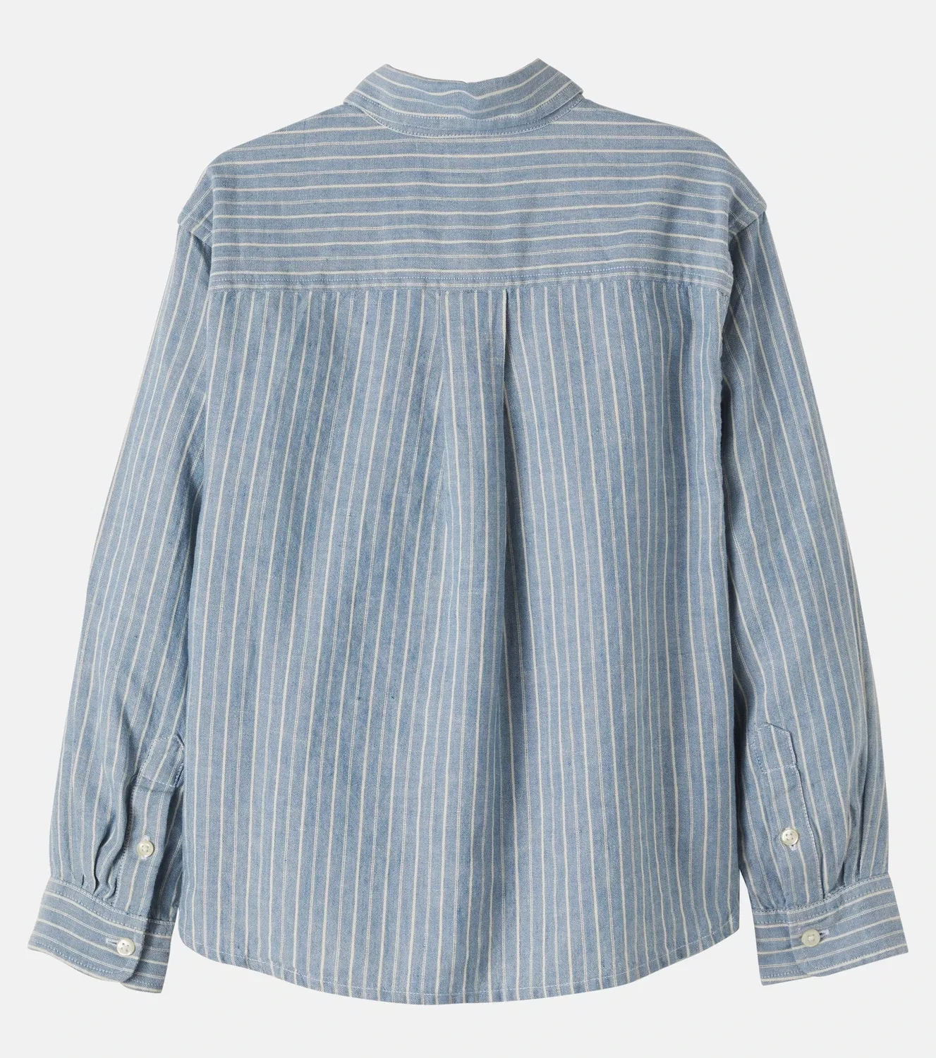 Рубашка из льна и хлопка Polo Ralph Lauren Kids, синий — фото 3