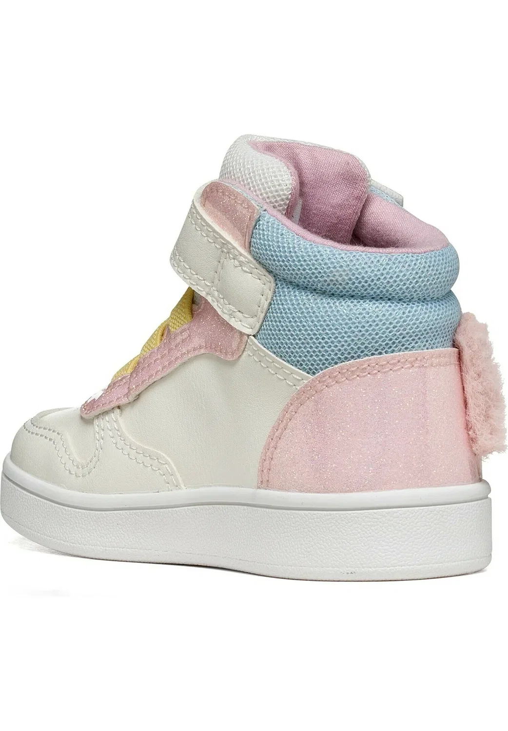 B eclyper girl - кроссовки Geox, White Pink — фото 4