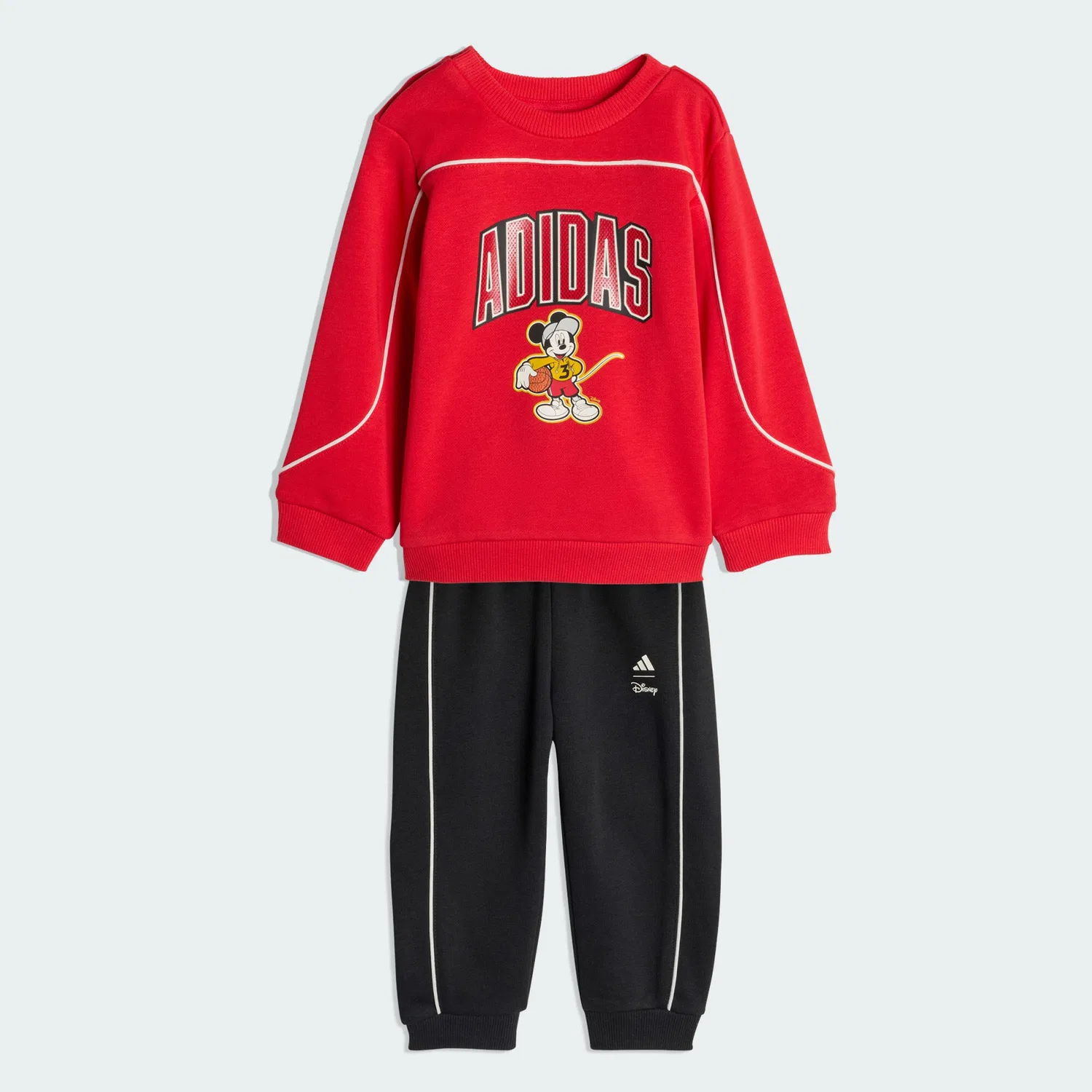 Детский спортивный костюм с принтом Micky Maus Adidas, Hellrot Weiß