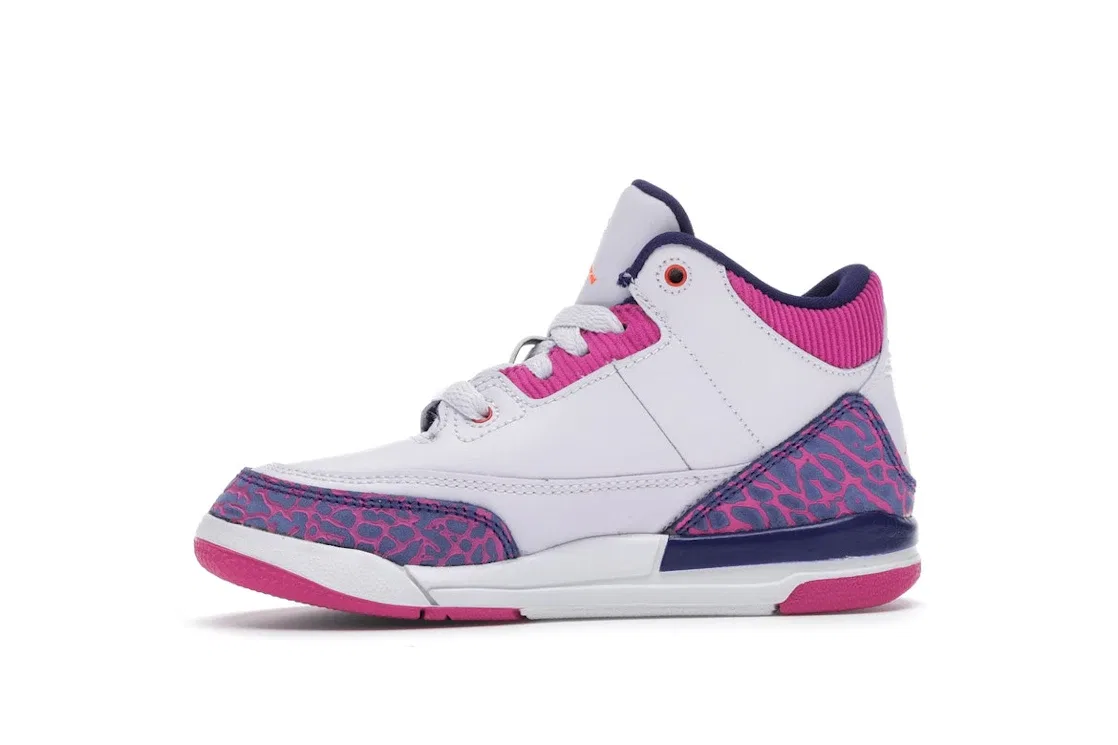 Детские кроссовки Lifestyle Jordan 3 Retro Barely Grape, Barely Grape/Hyper Crimson-Fire Pink — фото 3