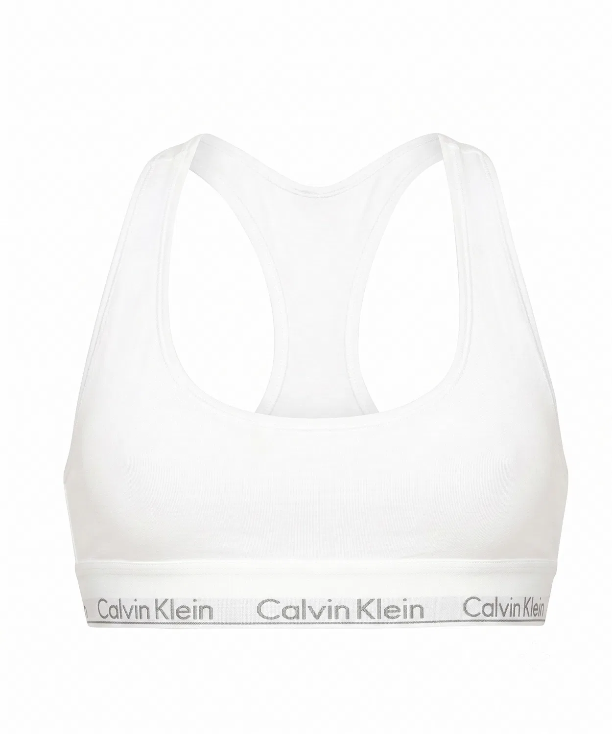 Женское бралетт из хлопка с логотипом Calvin Klein, Белый