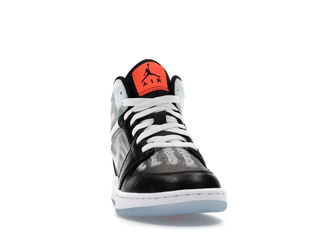 Детские кроссовки Lifestyle с принтом Jordan 1 Mid SS X-Ray Jordan, Black/Ice Blue-Total Crimson-White — фото 2