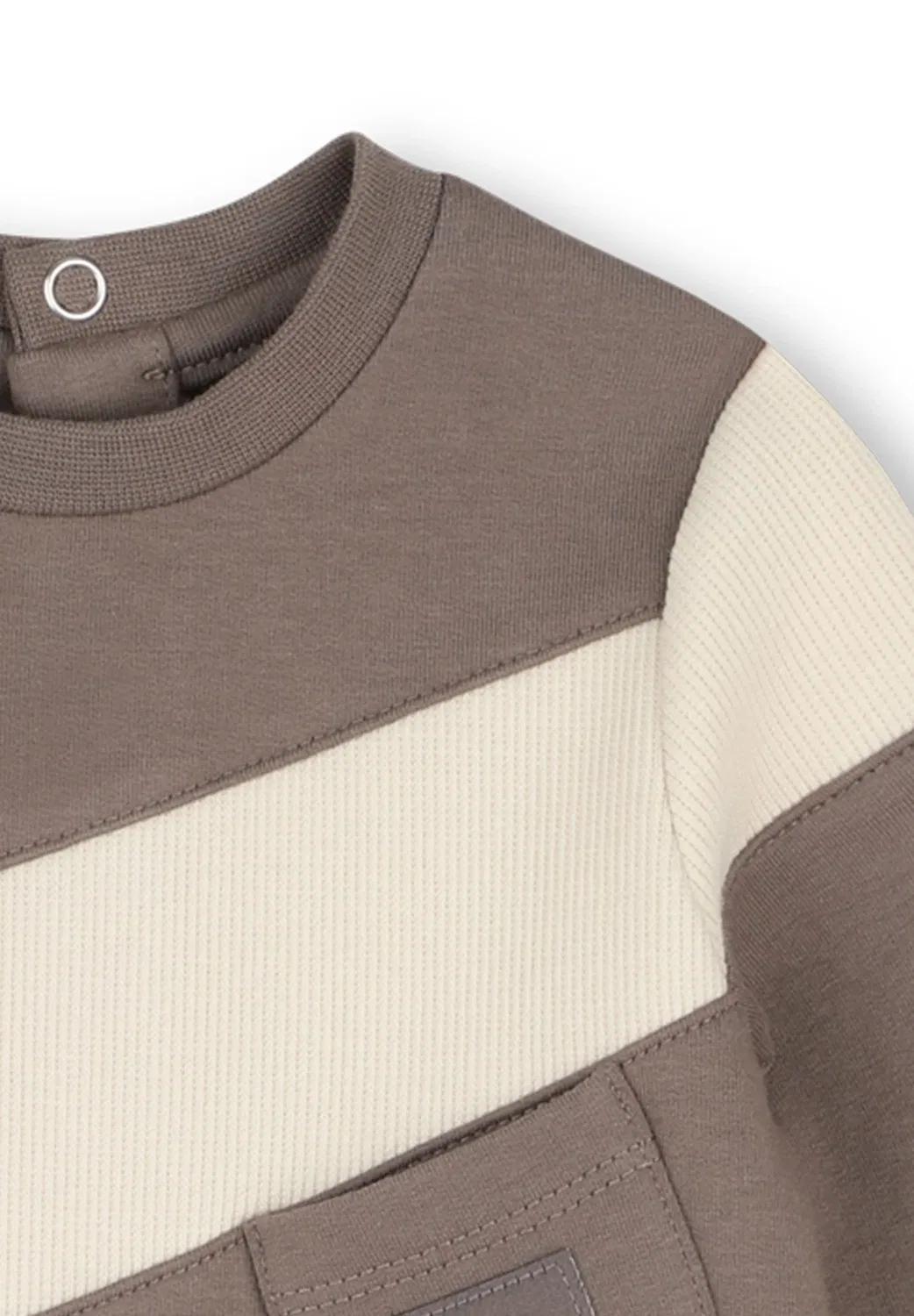 Пижама моллетоне - костюм для сна Boss Kidswear, Dark Brown Beige — фото 3