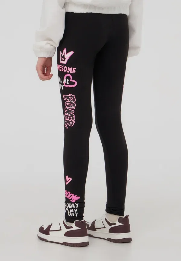 Леггинсы с принтом Leggings - trousers Terranova, черный — фото 3
