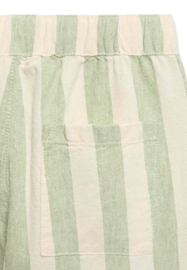 Брюки хлопковые Unisex Marks & Spencer, green mix, зеленый — фото 4