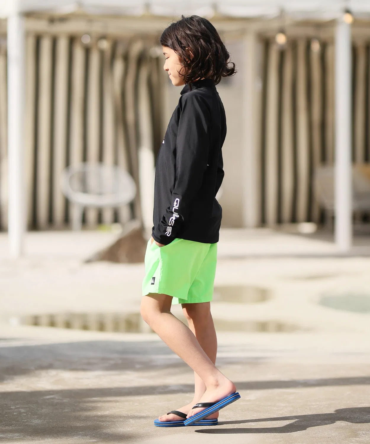 Детский лонгслив-рашгард с длинным рукавомALL TIME LR Youth Quiksilver, Black — фото 4