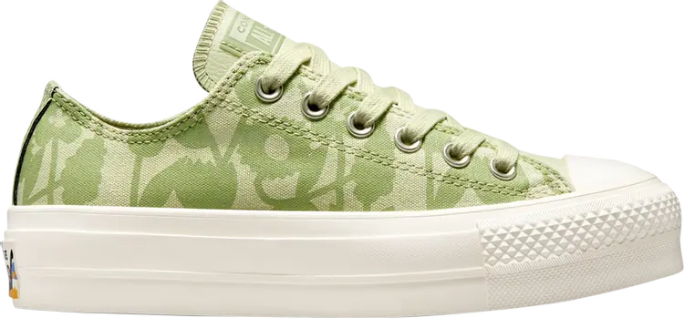 

Кроссовки Converse Wmns Chuck Taylor All Star Lift Platform Low We Are Stronger Together, зеленый