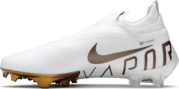 Бутсы Nike Vapor Edge Elite 360 Flyknit 'White Metallic Gold', белый — фото 4