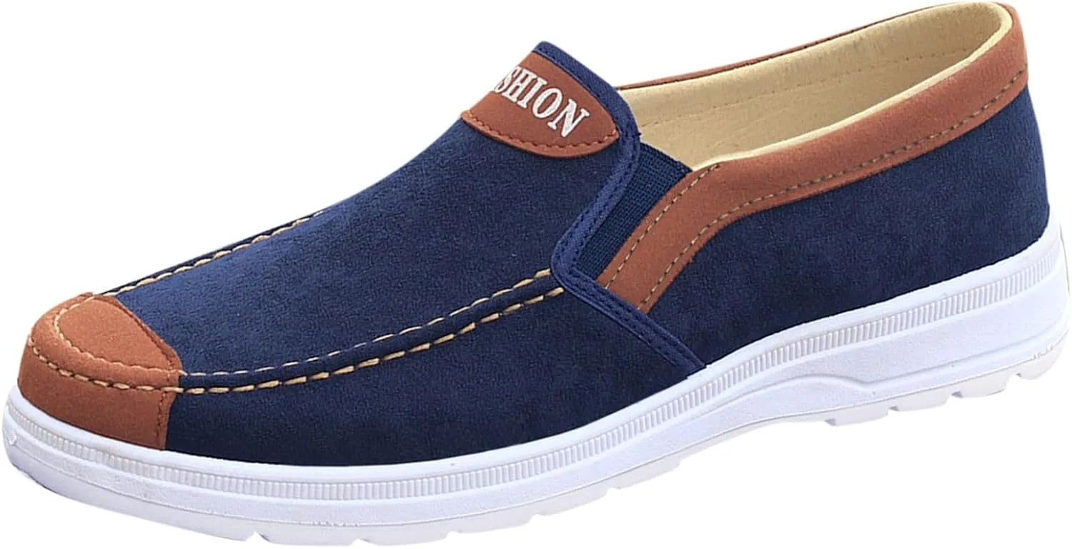 Туфли Crazy Fast Fashion All Season Casual Shoes Men Flat Bottom Non-Slip Fabric Comfortable Elastic Men Shoes Casual Dress Generisch, Blue