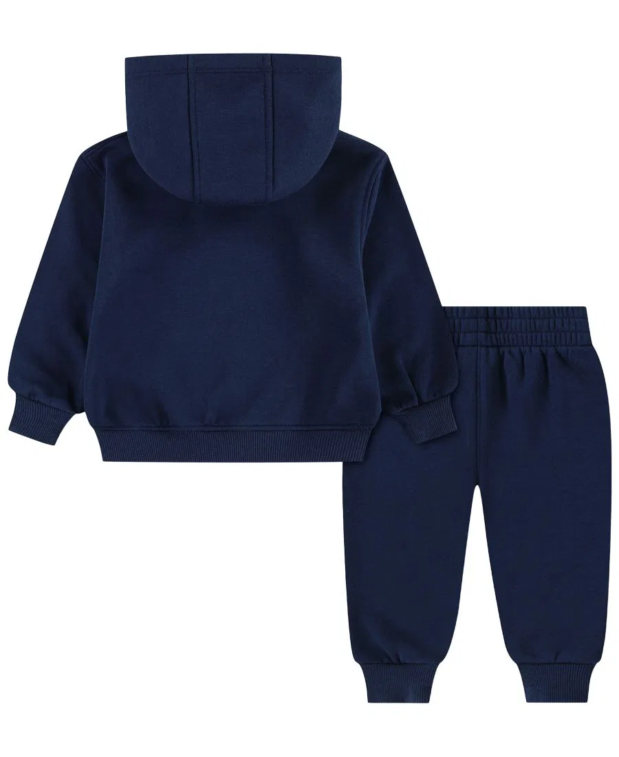 Комплект из футерованного худи и спортивных брюк с логотипом Nike, Midnight Navy — фото 2