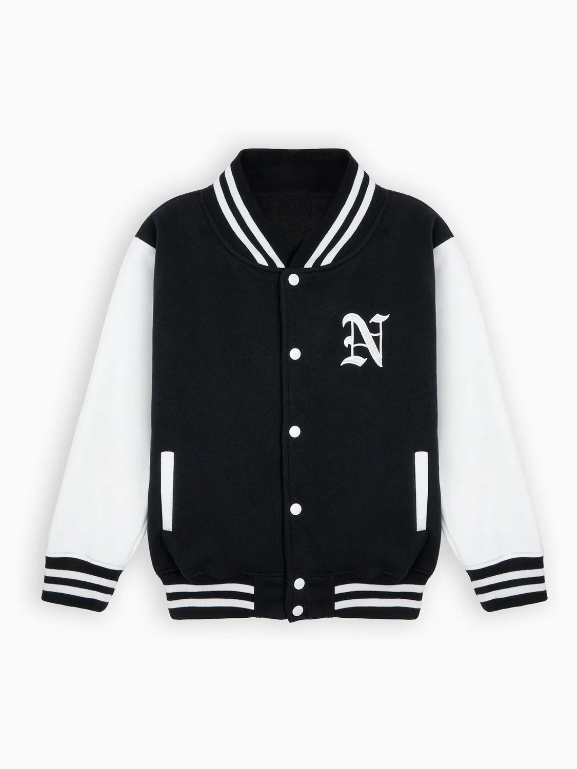 Куртка бейсбольная Varsity Jacket Dollymix, черно-белая