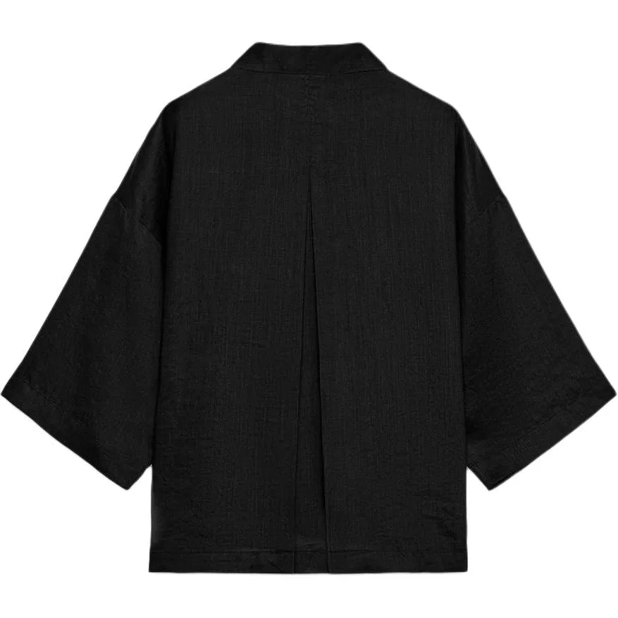ZARA Женская рубашка с лацканами ZW Shirts Black — фото 3