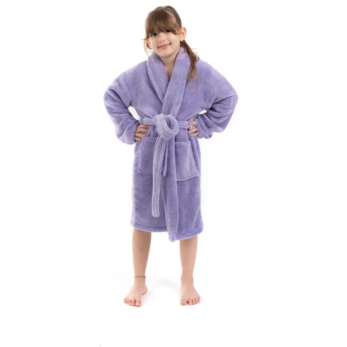 Детский халат из микрофибры с шальным воротником BC Bare Cotton, Lavender