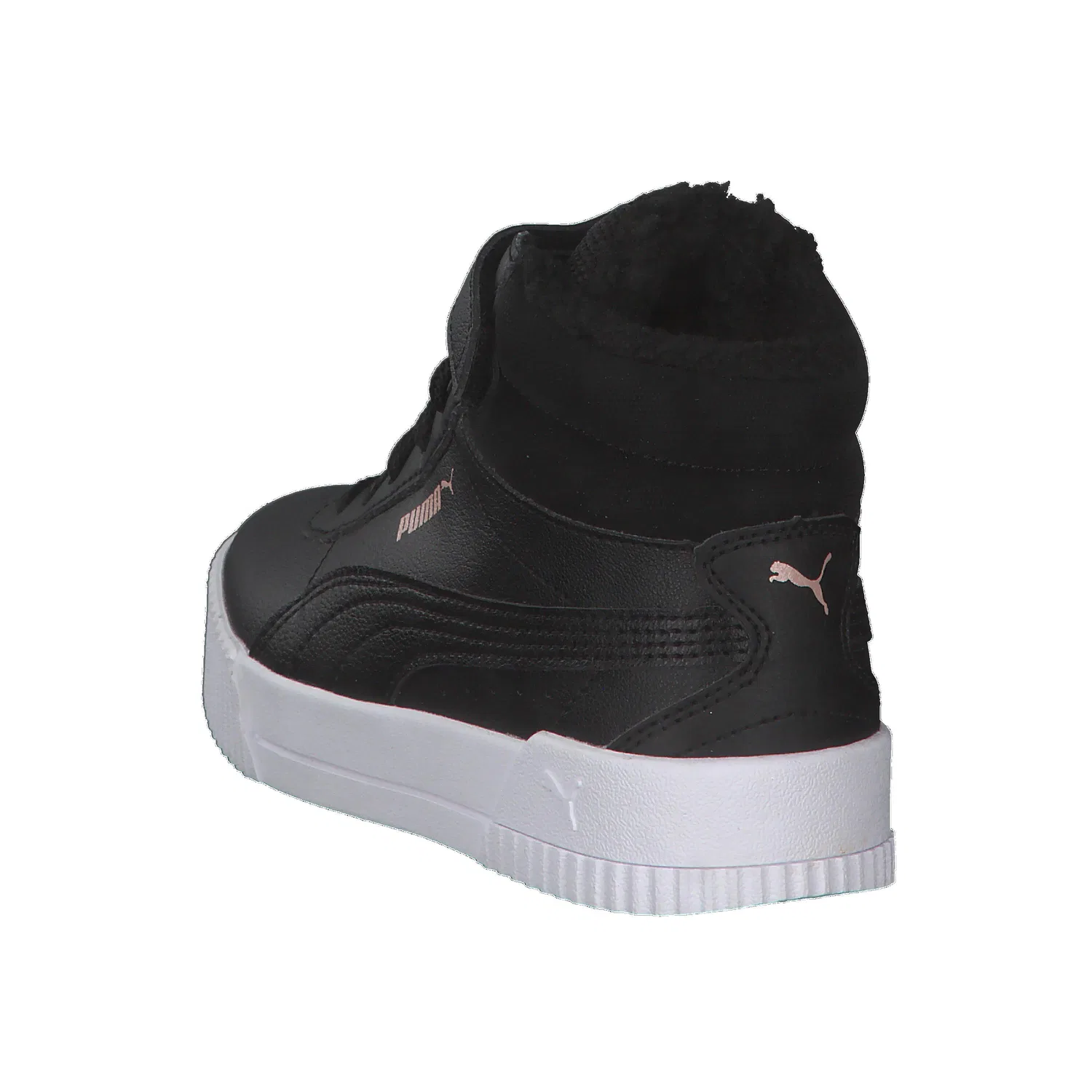 Детские кроссовки с высоким берцем Carina Mid FUR PS Puma, Schwarz Gold — фото 4