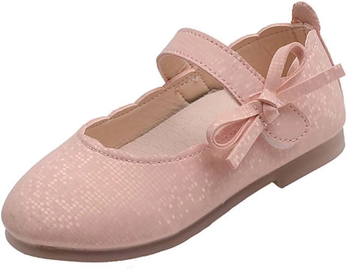 Детские туфли для девочек с боковым бантом Мэри Джейн, Pink