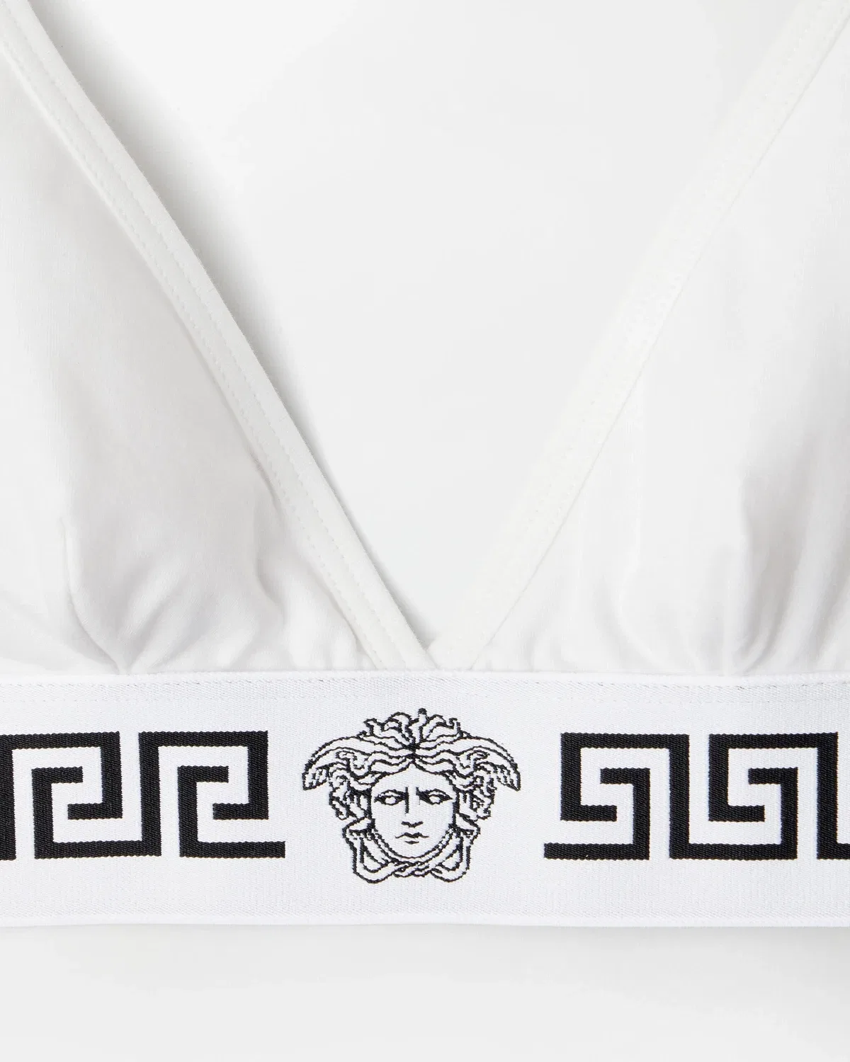 Бюстгальтер-топ из хлопкового джерси VERSACE, белый — фото 4