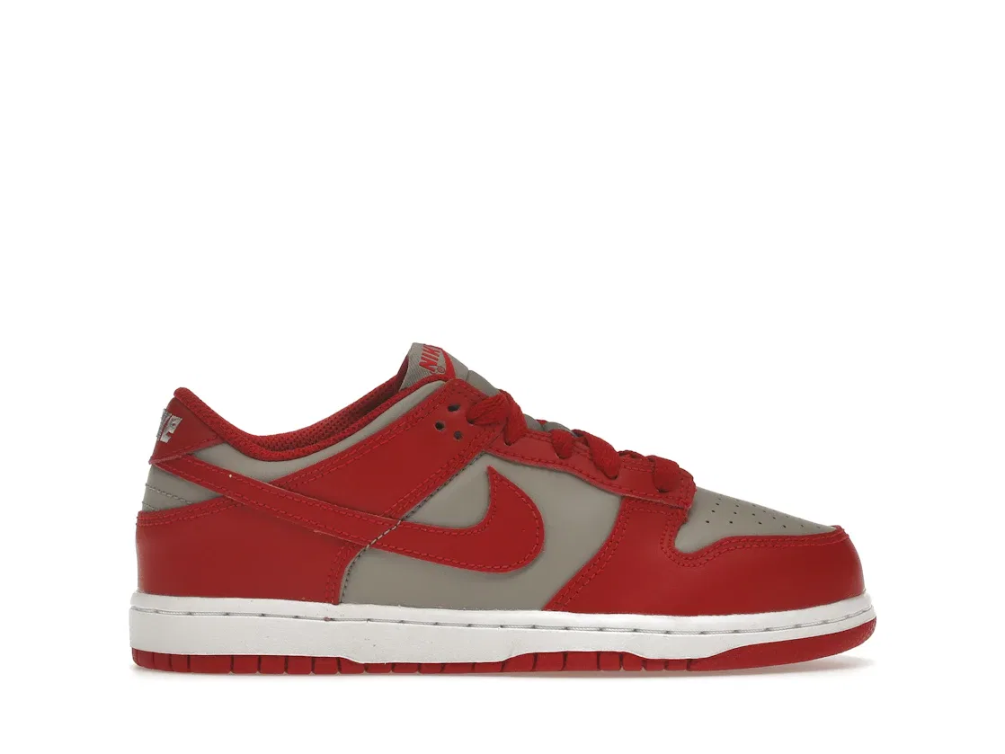 Детские кроссовки Lifestyle с принтом Nike Dunk Low UNLV Nike, Medium Grey/Varsity Red-White