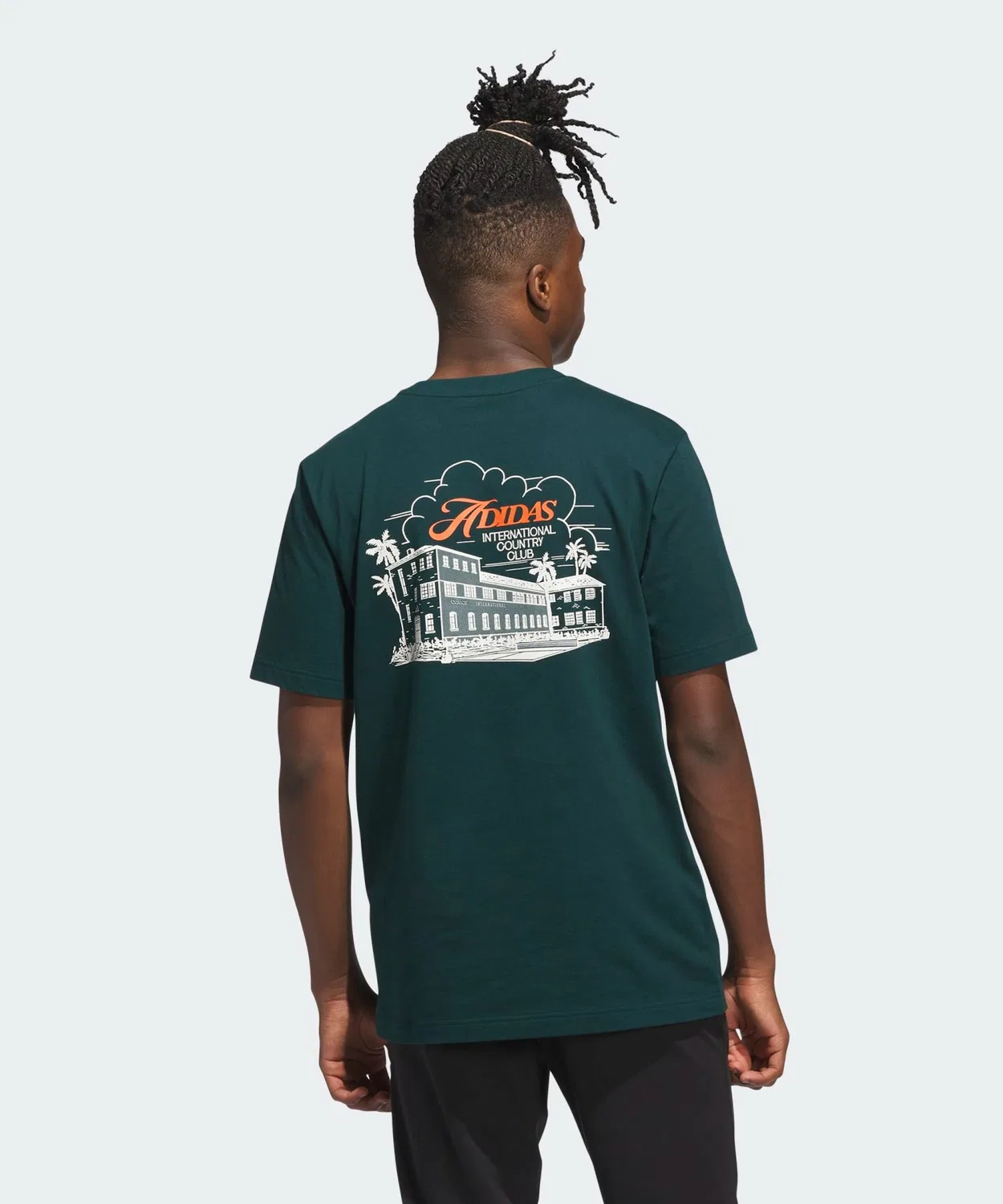 Мужская футболка с принтом Country Club Scenic Graphic Adidas, Зеленый — фото 2