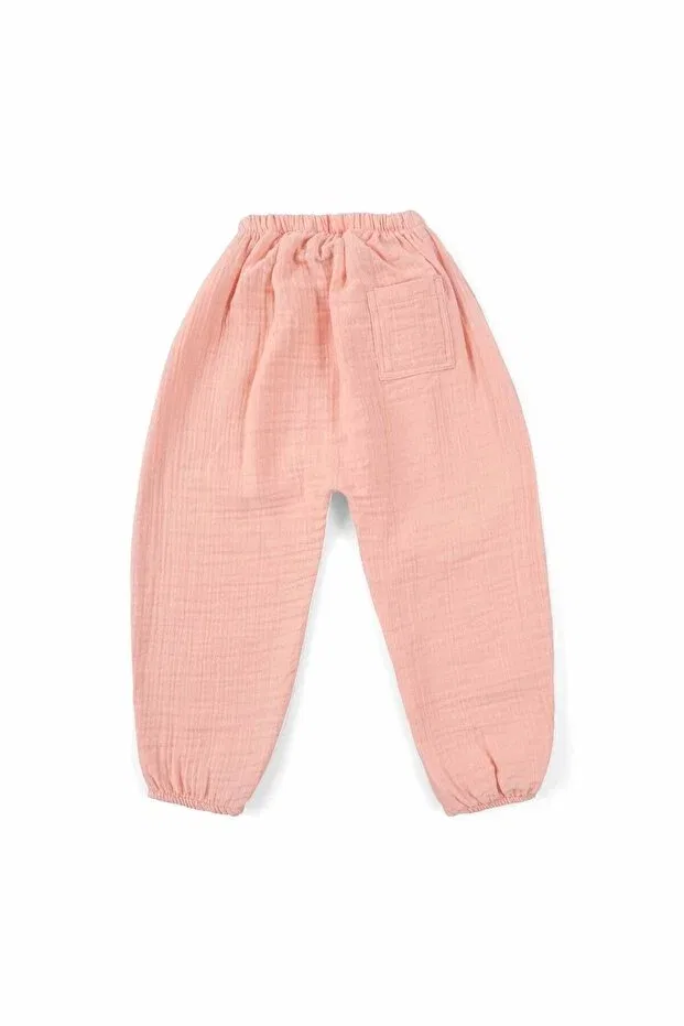Детские брюки для девочек хлопковые Basics Little Gusto, Pink