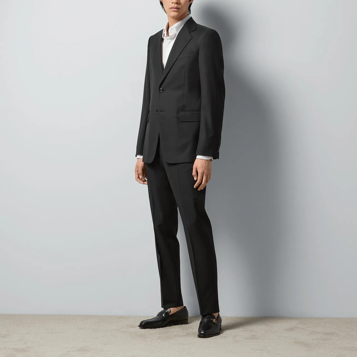 Мужской костюм-двойка slim fit однобортный GUCCI, Black — фото 3