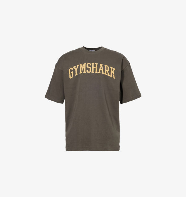 

Футболка свободного кроя из хлопкового джерси с принтом логотипа Collegiate Gymshark, зеленый
