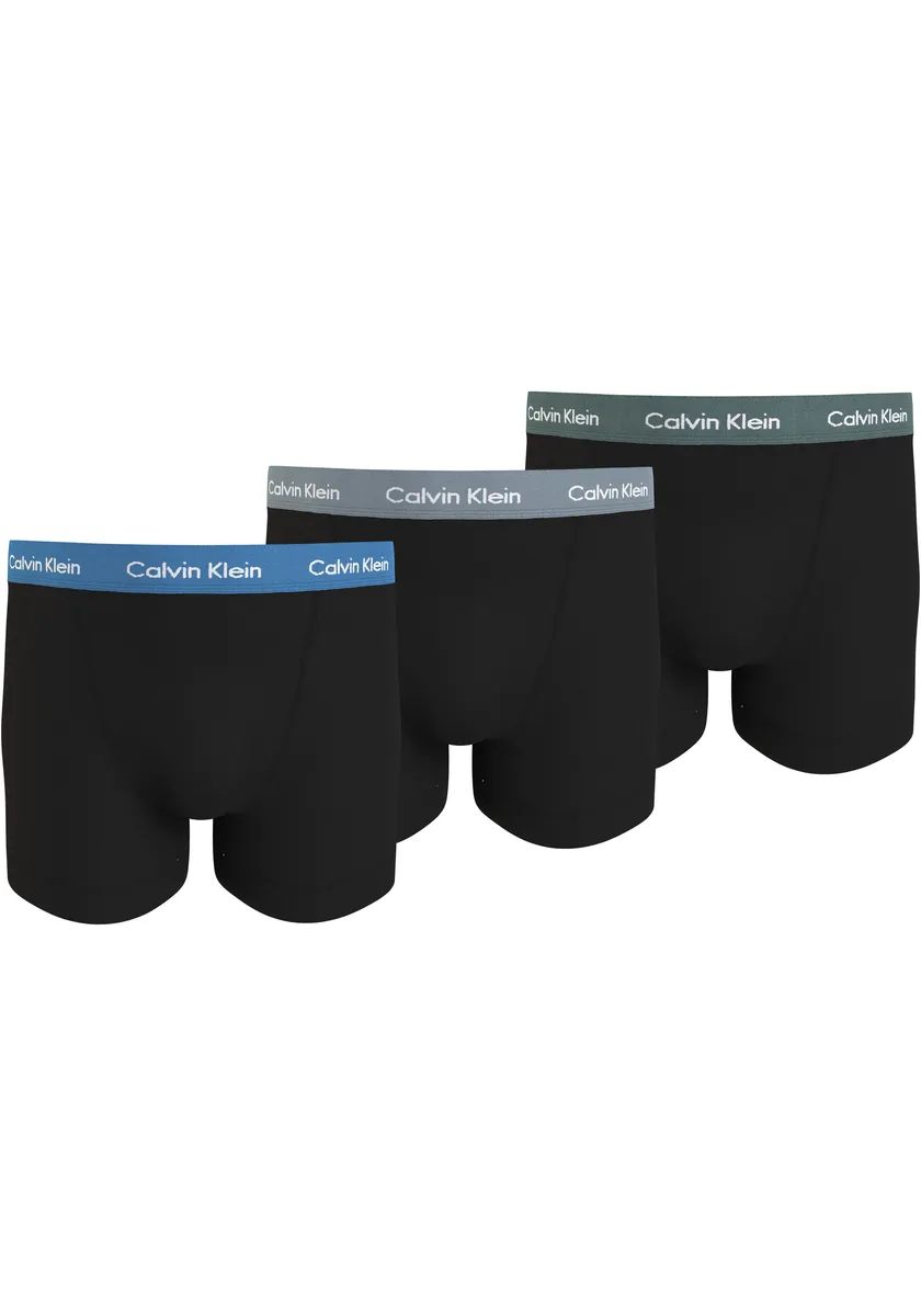 

Calvin Klein Underwear Трусы "TRUNK 3PK" (3 шт. в упаковке, 3 шт. в упаковке), с эластичным поясом с логотипом, цвет B- Vivid Bl, Arona, Sageb Grn Wbs