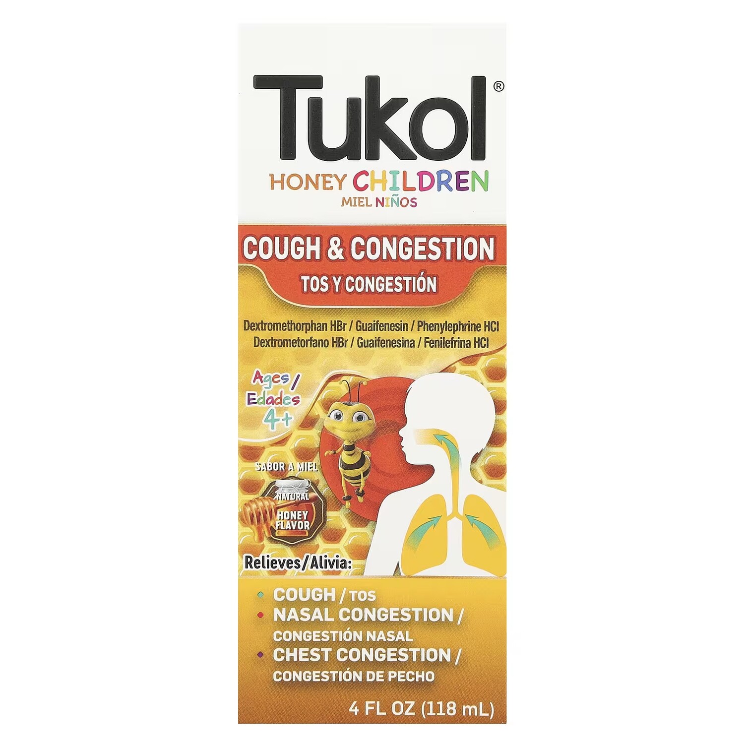 

Средство детске от кашля и заложенность Tukol Honey натуральный мед, 118 мл